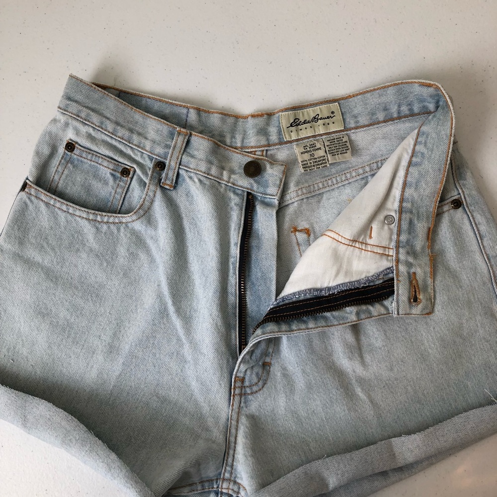Eddie Bauer high waist cut off jean shorts